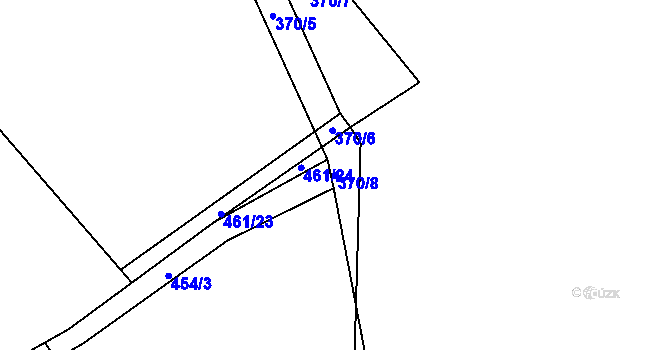 Parcela st. 370/8 v KÚ Masákova Lhota, Katastrální mapa