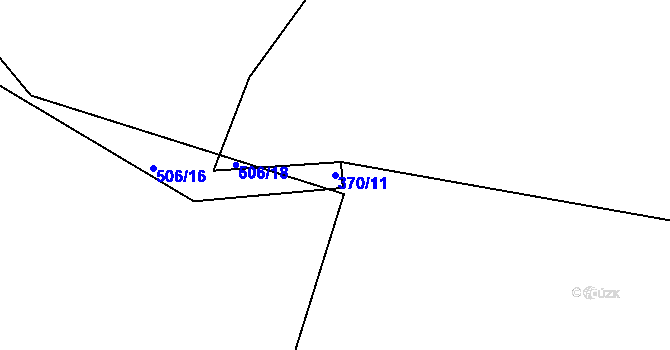 Parcela st. 370/11 v KÚ Masákova Lhota, Katastrální mapa