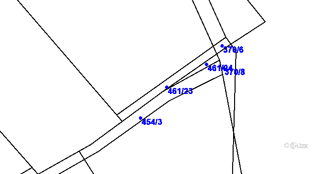 Parcela st. 461/23 v KÚ Masákova Lhota, Katastrální mapa