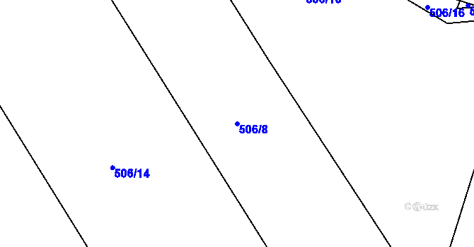 Parcela st. 506/8 v KÚ Masákova Lhota, Katastrální mapa