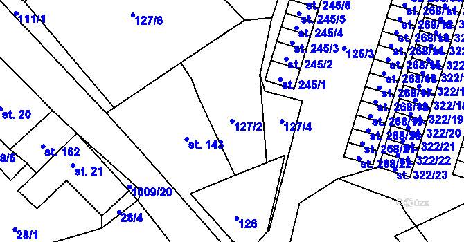 Parcela st. 127/2 v KÚ Zdíkov, Katastrální mapa