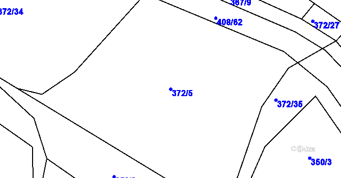 Parcela st. 372/5 v KÚ Zdíkov, Katastrální mapa