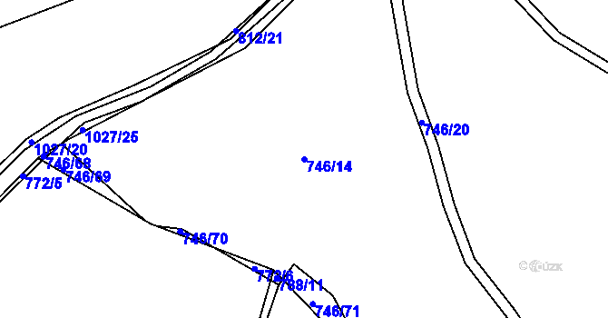Parcela st. 746/14 v KÚ Zdíkov, Katastrální mapa