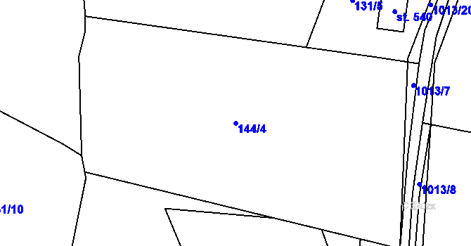 Parcela st. 144/4 v KÚ Zdíkov, Katastrální mapa