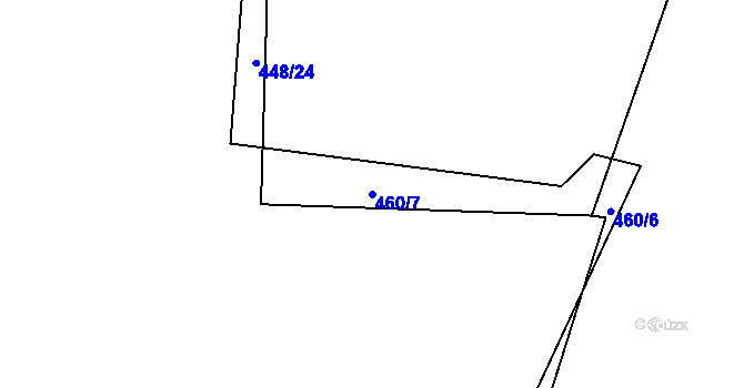 Parcela st. 460/7 v KÚ Zdíkov, Katastrální mapa