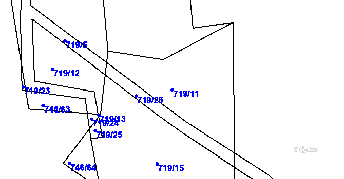 Parcela st. 719/11 v KÚ Zdíkov, Katastrální mapa