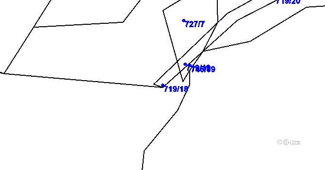 Parcela st. 719/18 v KÚ Zdíkov, Katastrální mapa