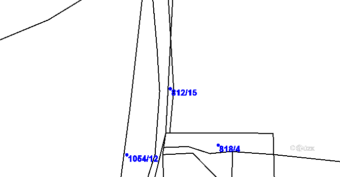 Parcela st. 812/15 v KÚ Zdíkov, Katastrální mapa
