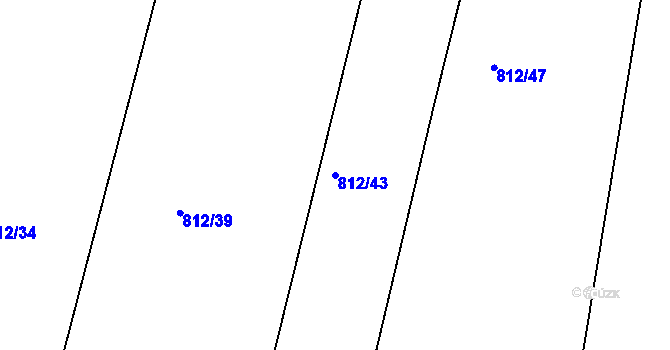 Parcela st. 812/43 v KÚ Zdíkov, Katastrální mapa
