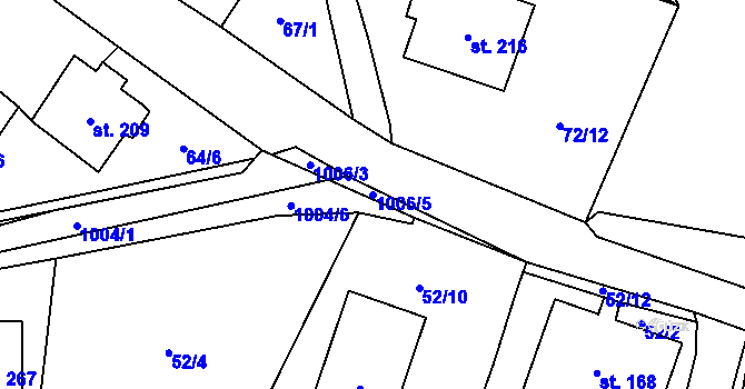 Parcela st. 1006/5 v KÚ Zdíkov, Katastrální mapa