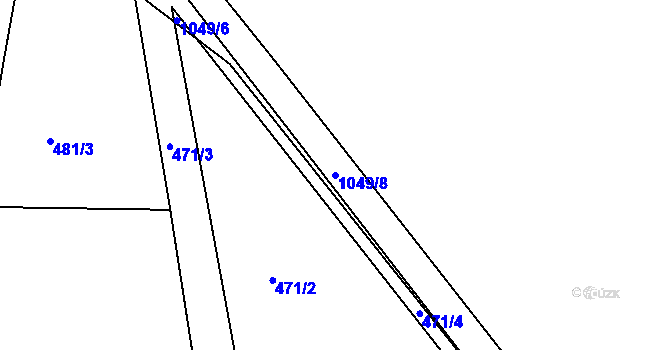 Parcela st. 1049/8 v KÚ Zdíkov, Katastrální mapa