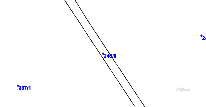 Parcela st. 240/8 v KÚ Hodonín u Zdíkovce, Katastrální mapa