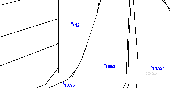Parcela st. 137/6 v KÚ Hodonín u Zdíkovce, Katastrální mapa