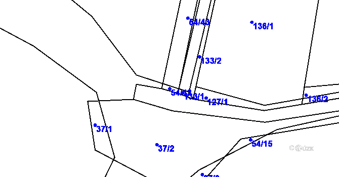 Parcela st. 54/42 v KÚ Zdíkovec, Katastrální mapa