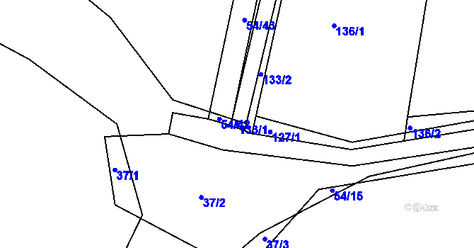 Parcela st. 133/1 v KÚ Zdíkovec, Katastrální mapa