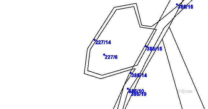 Parcela st. 227/6 v KÚ Zdíkovec, Katastrální mapa