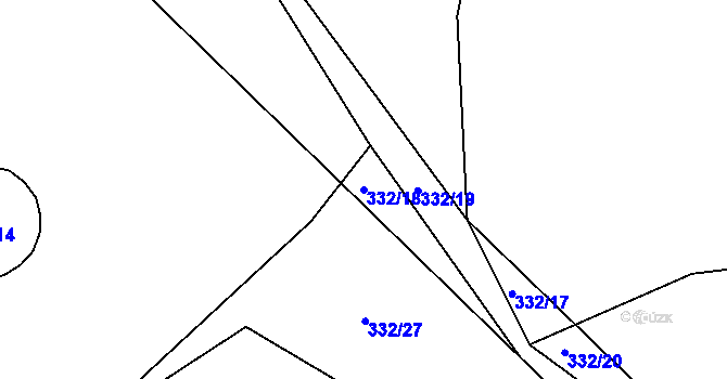 Parcela st. 332/18 v KÚ Zdíkovec, Katastrální mapa