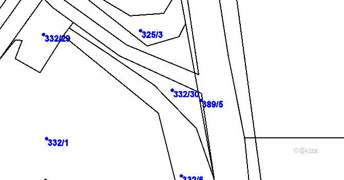 Parcela st. 332/30 v KÚ Zdíkovec, Katastrální mapa