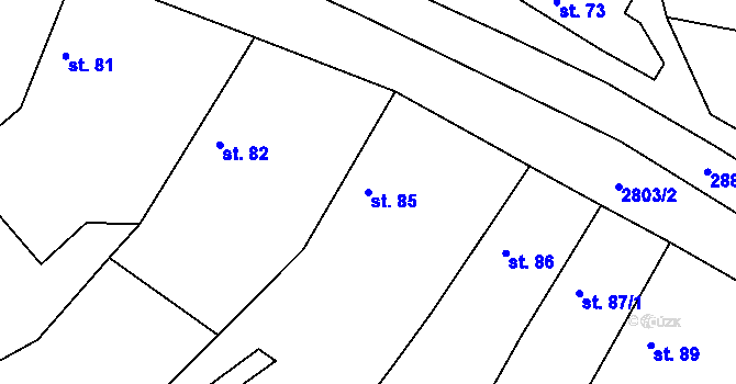 Parcela st. 85 v KÚ Zdislavice u Vlašimi, Katastrální mapa