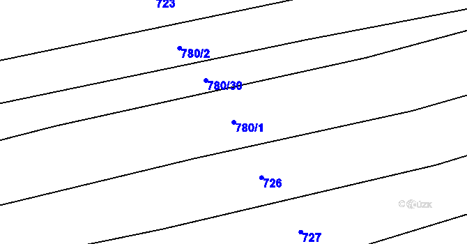 Parcela st. 780/1 v KÚ Zdislavice u Vlašimi, Katastrální mapa