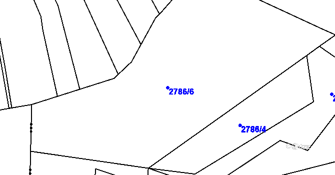 Parcela st. 2786/6 v KÚ Zdislavice u Vlašimi, Katastrální mapa