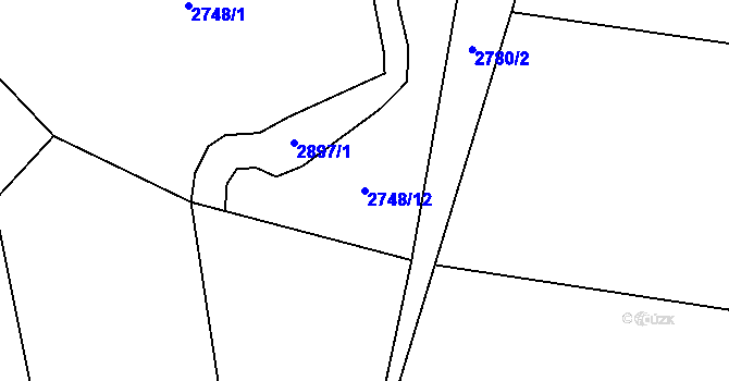 Parcela st. 2748/12 v KÚ Zdislavice u Vlašimi, Katastrální mapa
