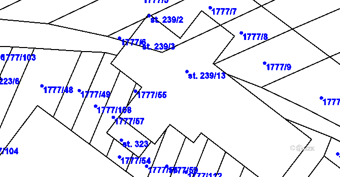Parcela st. 239/14 v KÚ Zdislavice u Vlašimi, Katastrální mapa