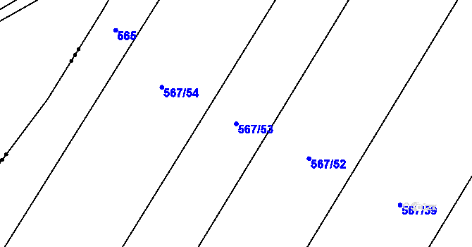 Parcela st. 567/53 v KÚ Zdislavice u Vlašimi, Katastrální mapa