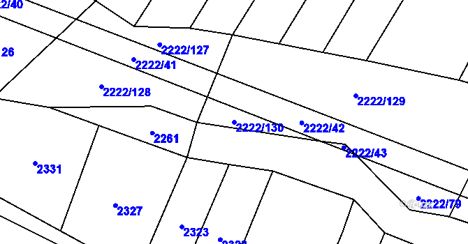 Parcela st. 2222/130 v KÚ Zdislavice u Vlašimi, Katastrální mapa