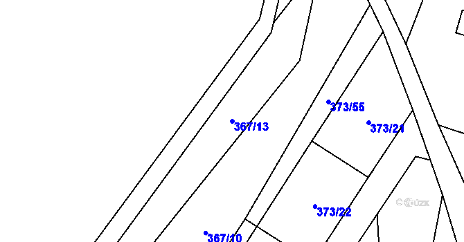 Parcela st. 367/13 v KÚ Zdislavice u Herálce, Katastrální mapa