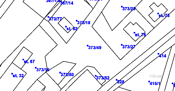 Parcela st. 373/49 v KÚ Zdislavice u Herálce, Katastrální mapa