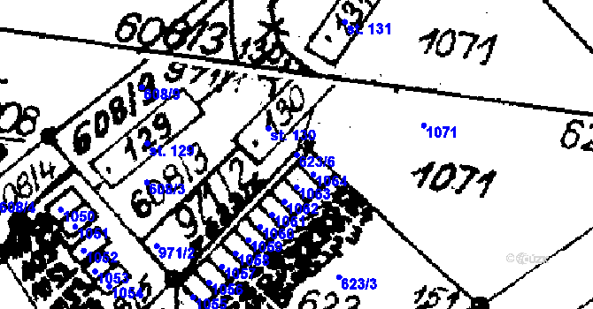 Parcela st. 623/6 v KÚ Kunčina Ves u Zdobnice, Katastrální mapa