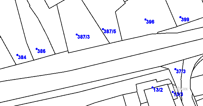Parcela st. 407/18 v KÚ Zdounky, Katastrální mapa