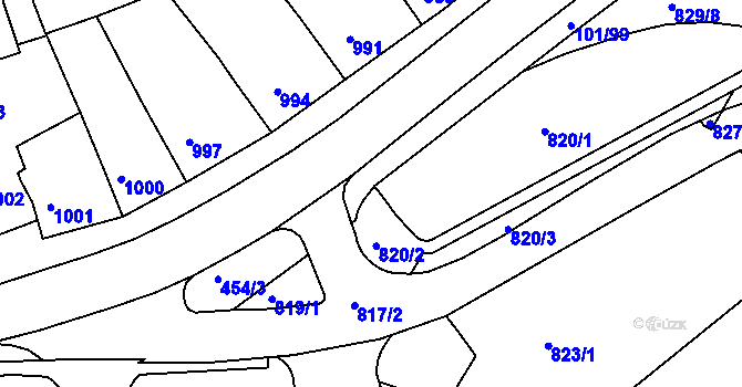Parcela st. 454/6 v KÚ Zdounky, Katastrální mapa
