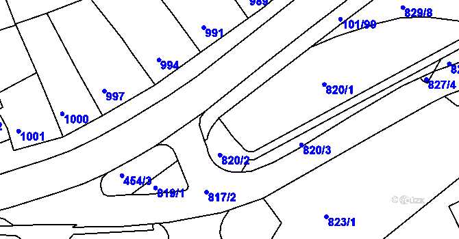 Parcela st. 454/7 v KÚ Zdounky, Katastrální mapa
