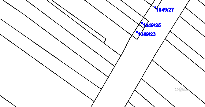 Parcela st. 1048/5 v KÚ Zdounky, Katastrální mapa