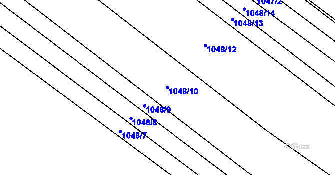Parcela st. 1048/10 v KÚ Zdounky, Katastrální mapa