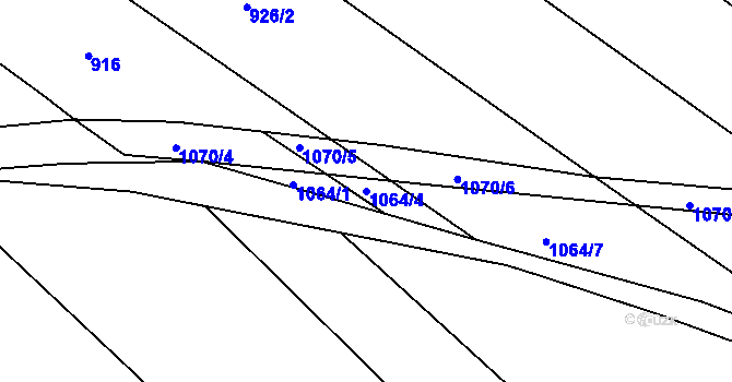 Parcela st. 1064/4 v KÚ Zdounky, Katastrální mapa