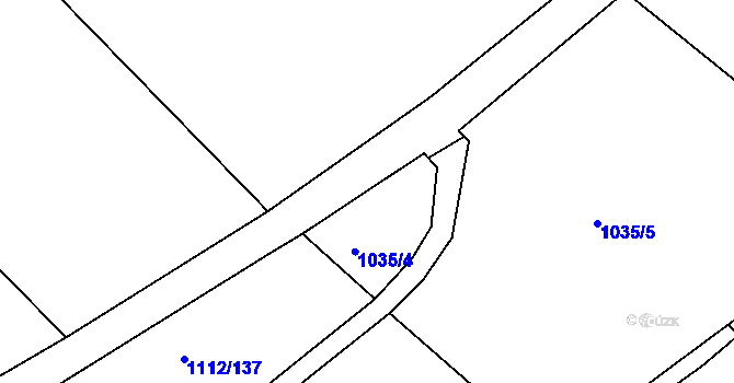 Parcela st. 1096/11 v KÚ Zdounky, Katastrální mapa