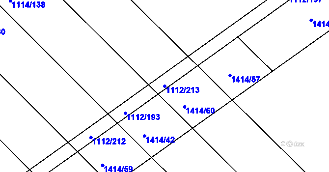 Parcela st. 1112/213 v KÚ Zdounky, Katastrální mapa