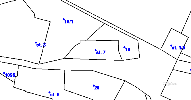 Parcela st. 7 v KÚ Zduchovice, Katastrální mapa