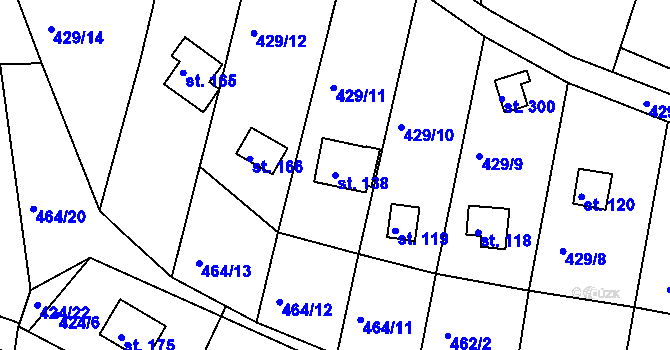 Parcela st. 138 v KÚ Zduchovice, Katastrální mapa