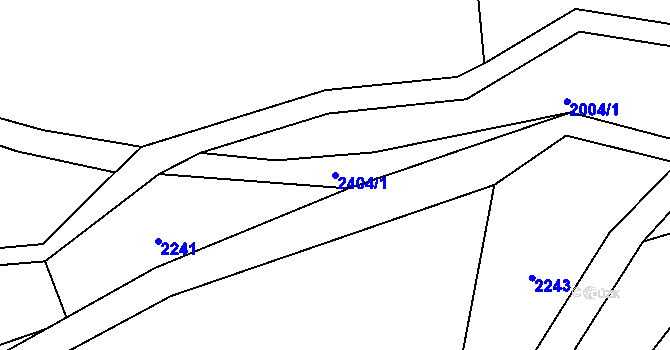 Parcela st. 2404/1 v KÚ Hamry na Šumavě, Katastrální mapa