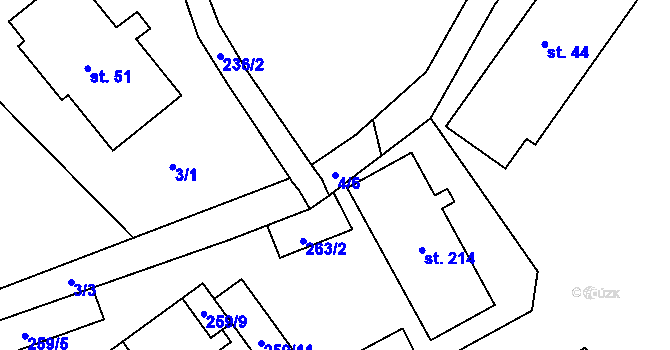 Parcela st. 4/6 v KÚ Svémyslice, Katastrální mapa
