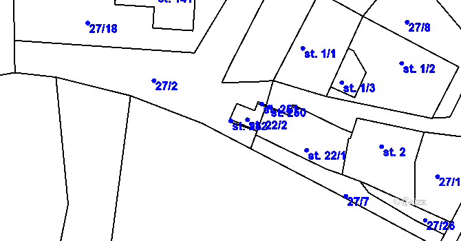 Parcela st. 252 v KÚ Svémyslice, Katastrální mapa