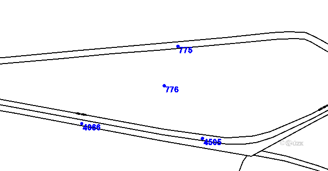 Parcela st. 776 v KÚ Zeleneč, Katastrální mapa
