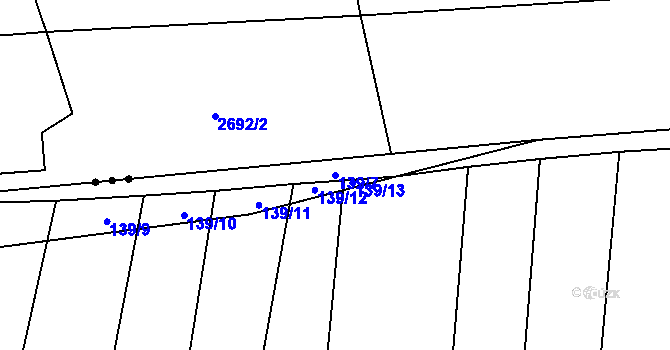 Parcela st. 139/7 v KÚ Čelákovy, Katastrální mapa
