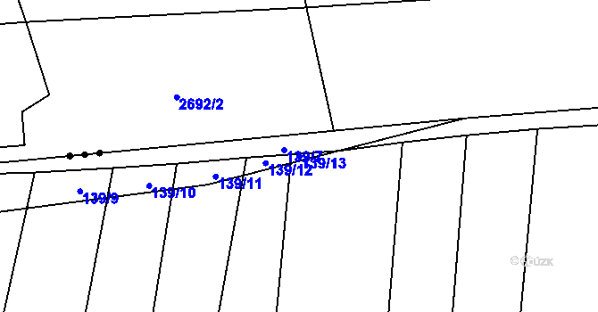 Parcela st. 139/13 v KÚ Čelákovy, Katastrální mapa
