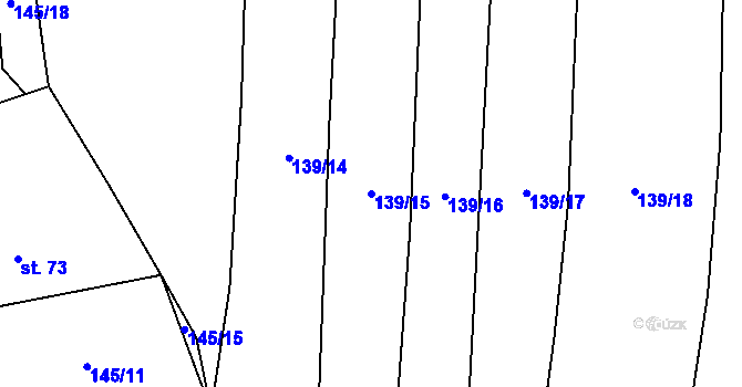 Parcela st. 139/15 v KÚ Čelákovy, Katastrální mapa