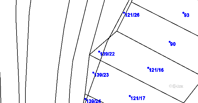 Parcela st. 139/22 v KÚ Čelákovy, Katastrální mapa